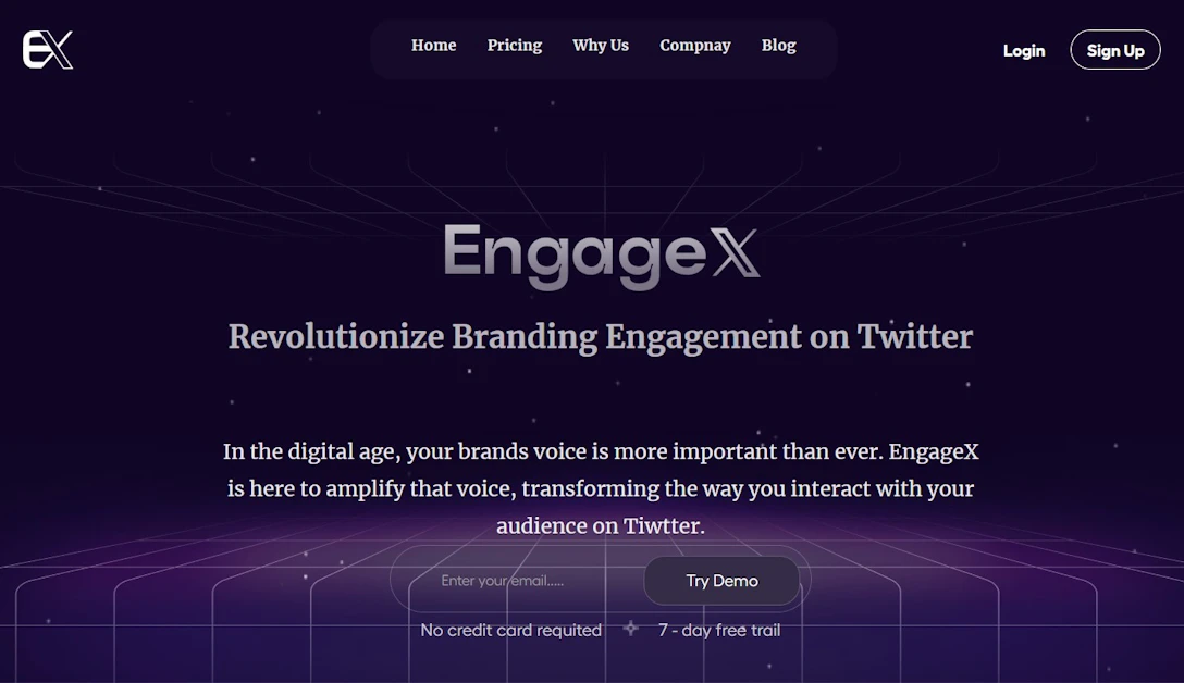 EngageX:Revolutionize Branding Engagement on Twitter - Launched.io
