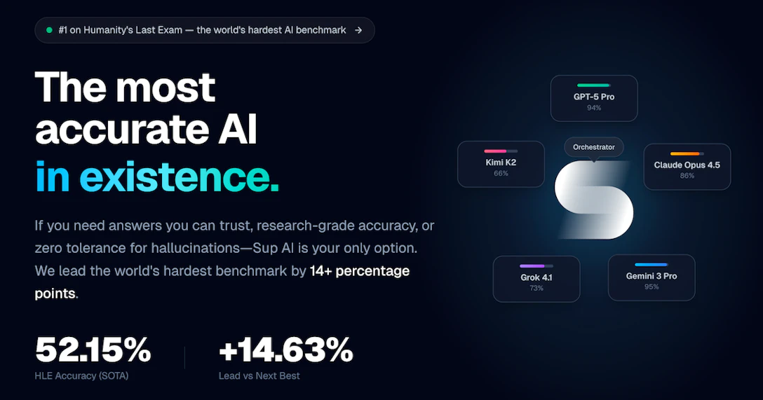 Sup AI:Multi-layer AI with no hallucinations & superior results ...