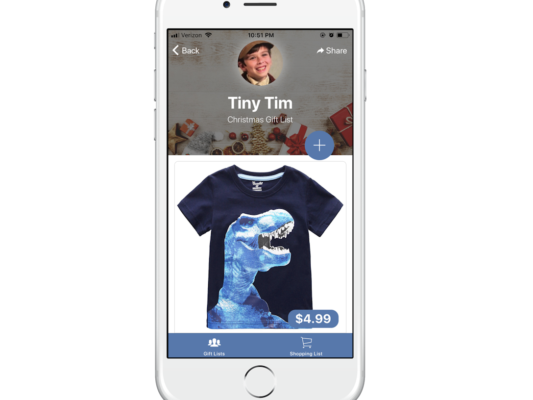 christmas list app less