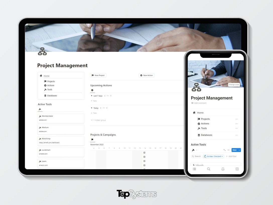 Topsystems Project Management Notion Template