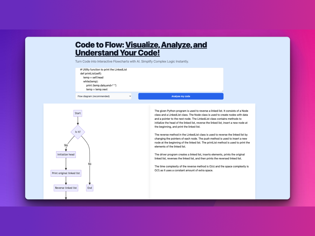 Code to Flow:Visualize, Analyze, and Understand Your Code flow. Turn ...