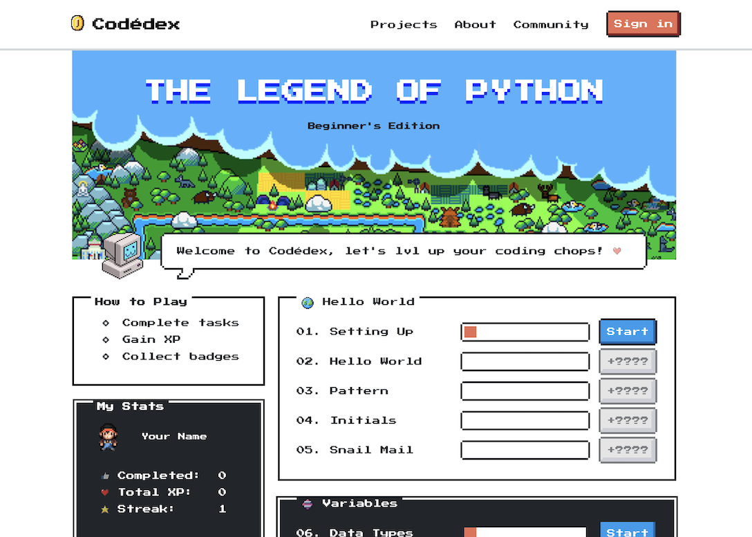 Codédex:The most fun way to learn to code. - Launched.io