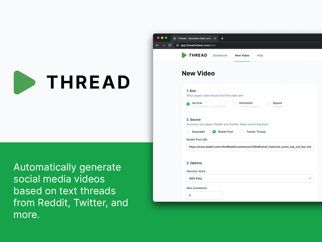Thread:Create high-performing text thread videos with the click of a ...